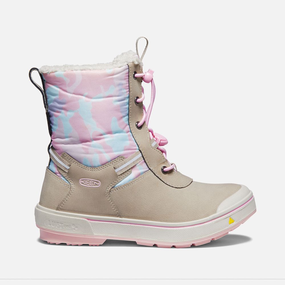 Bottes Hiver Keen Enfant Beige/Rose | Kelsa Waterproof | HUCME-2903